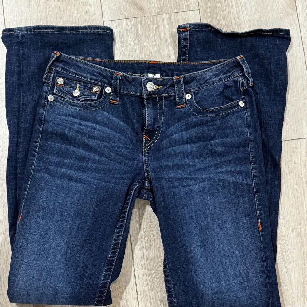 True Religion Joey Bootcut Jeans Flap Pocket Dark Wash Size 31 - Picture 5 of 7